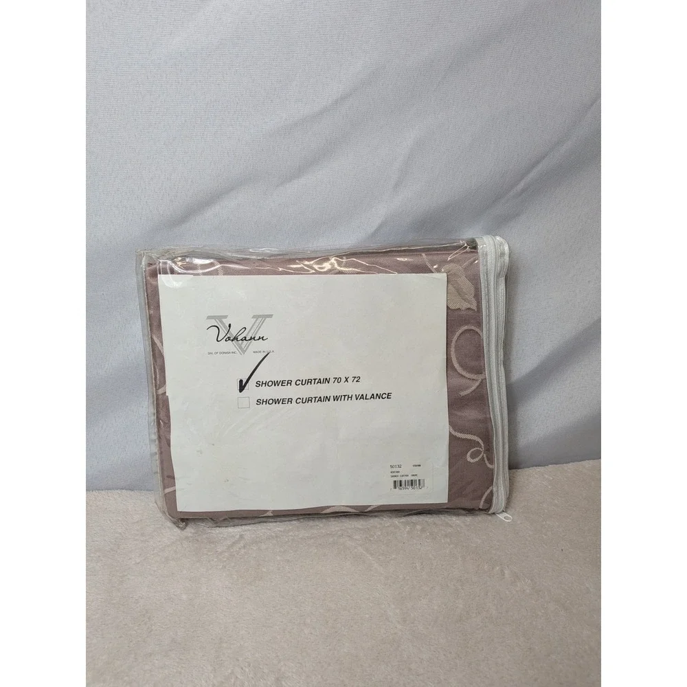 Vohann Ventana Shower Curtain Mauve Pink Taupe Floral Coquette Aesthetic 70x72 N